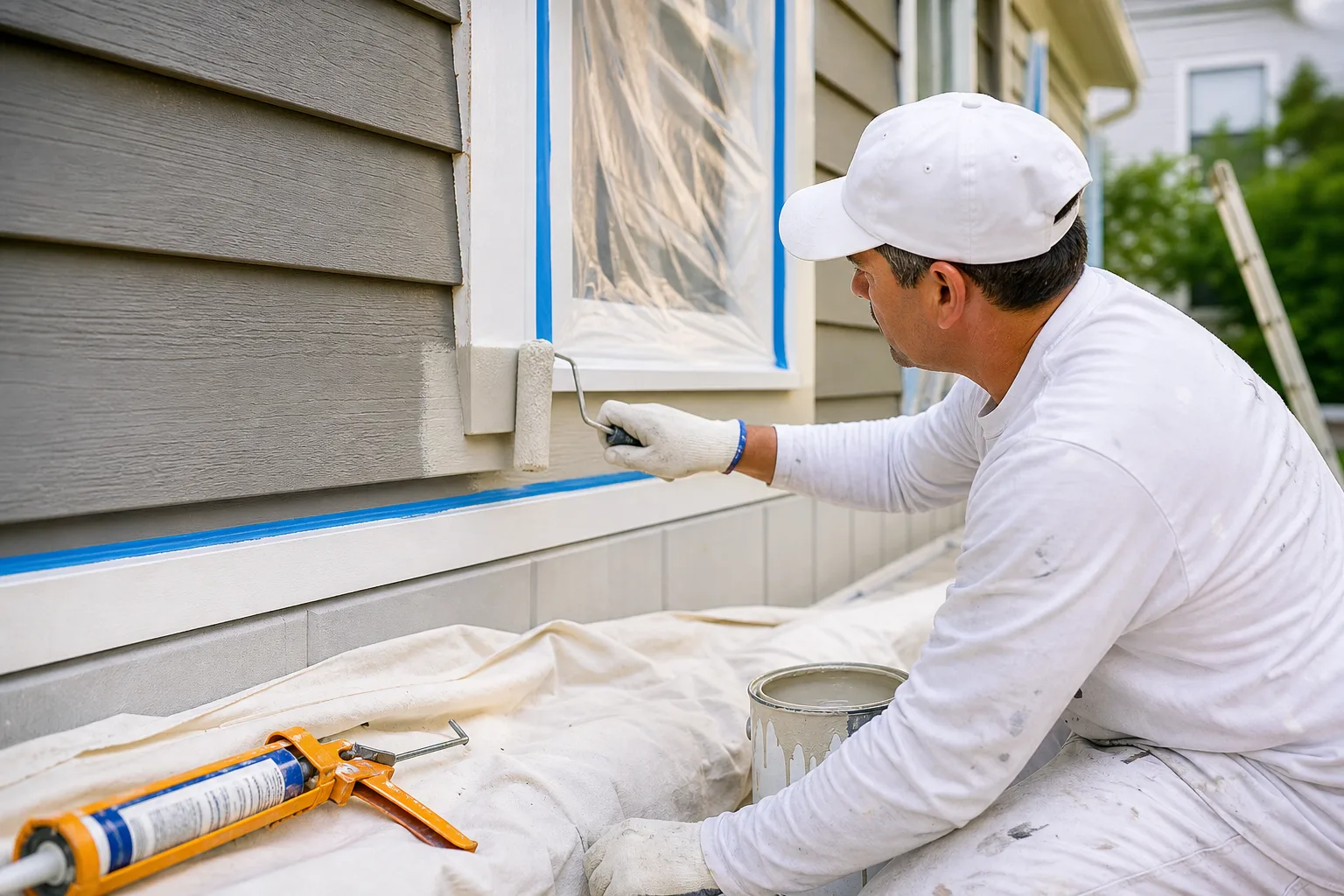 Our expert painting team at work